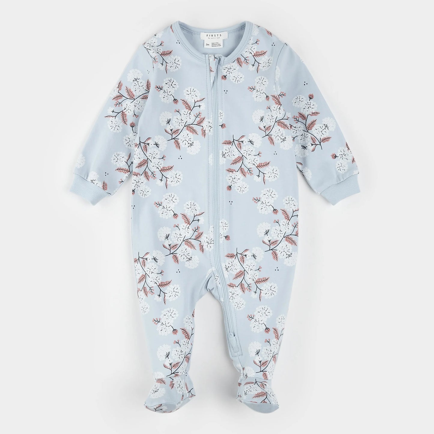 Hydrangea Print on Sky Blue Sleeper