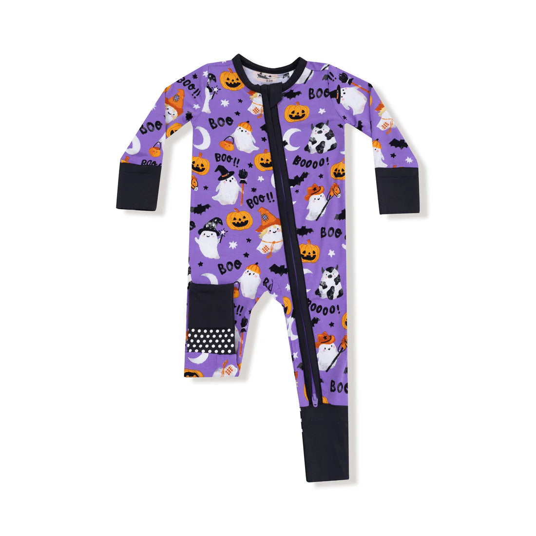 Costumed Ghosts - Glow In The Dark - Purple Convertible Romper