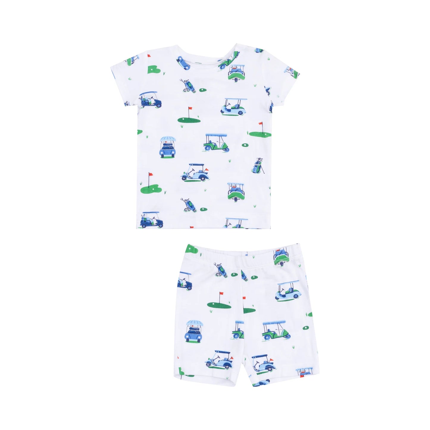 Vintage Golf Carts Green Short Set Loungewear