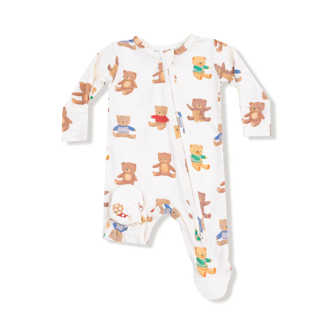 Teddy Bear Collections Zipper Footie