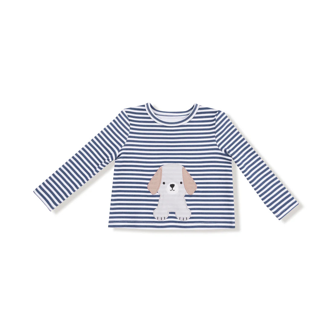 Long Sleeve Shirt - Stripes With Puppy