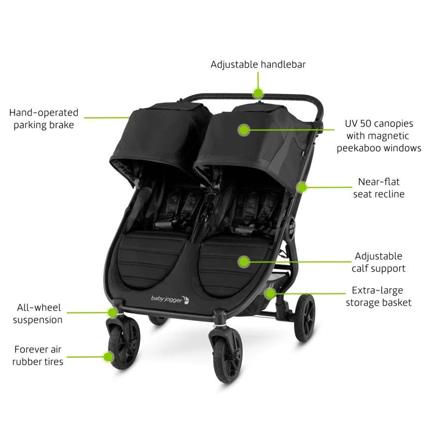 City Mini® GT2 Double Stroller - Jet