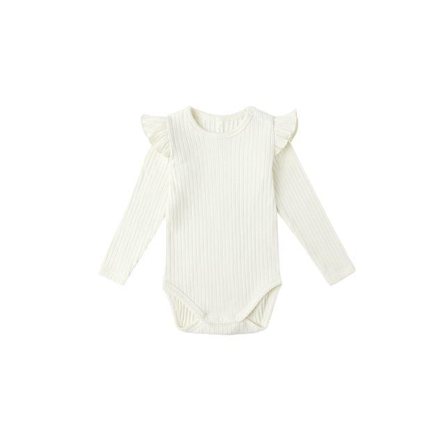Shoulder Ruffle Bodysuit - Ivory