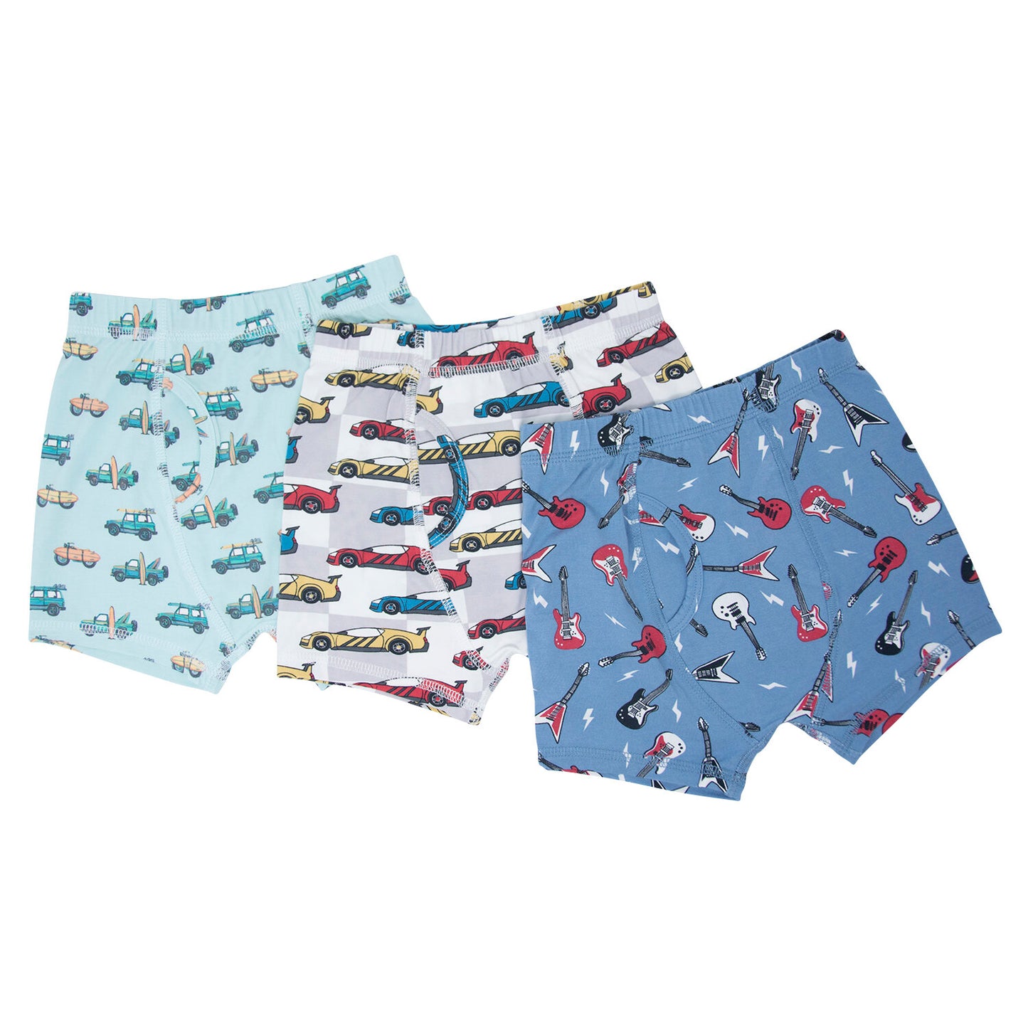 Boy's Brief 3-Pack - Rock N Roll/Check The Surf/Matchbox Cars