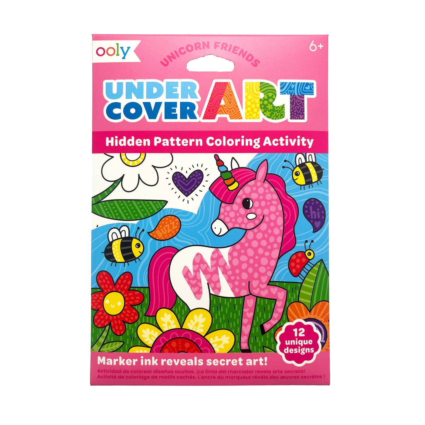 Unicorn Friends Undercover Art Hidden Pattern Coloring Activity Art Cards