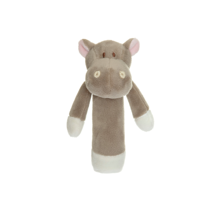 Hippo Baby Rattle - Mud