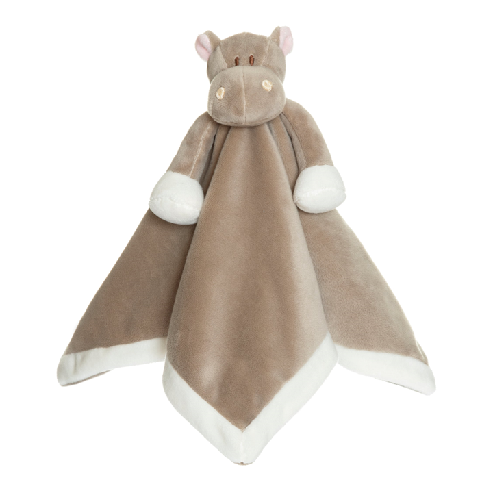 Hippo Baby Blankie Lovey - Mud