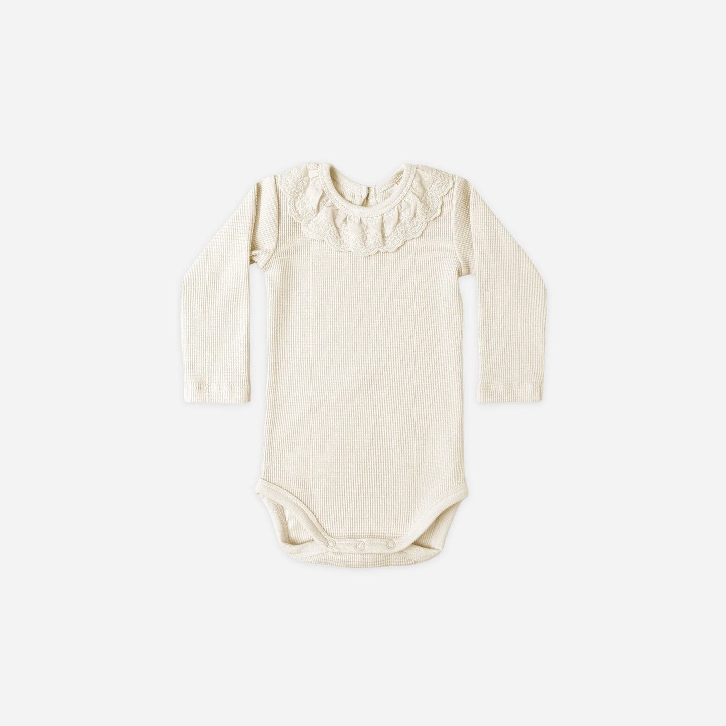 Ruffle Collar Bodysuit - Natural