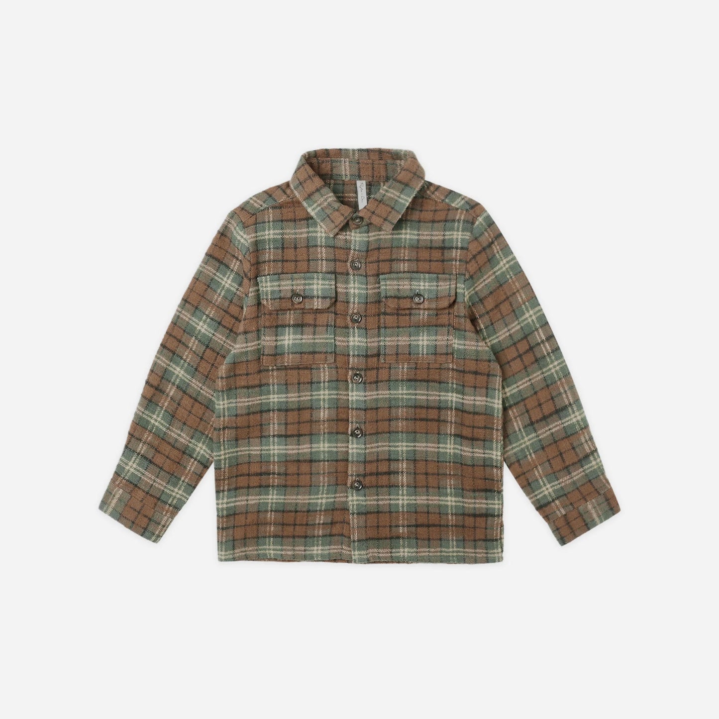Pocketed Flannel Shirt - Holiday Plaid