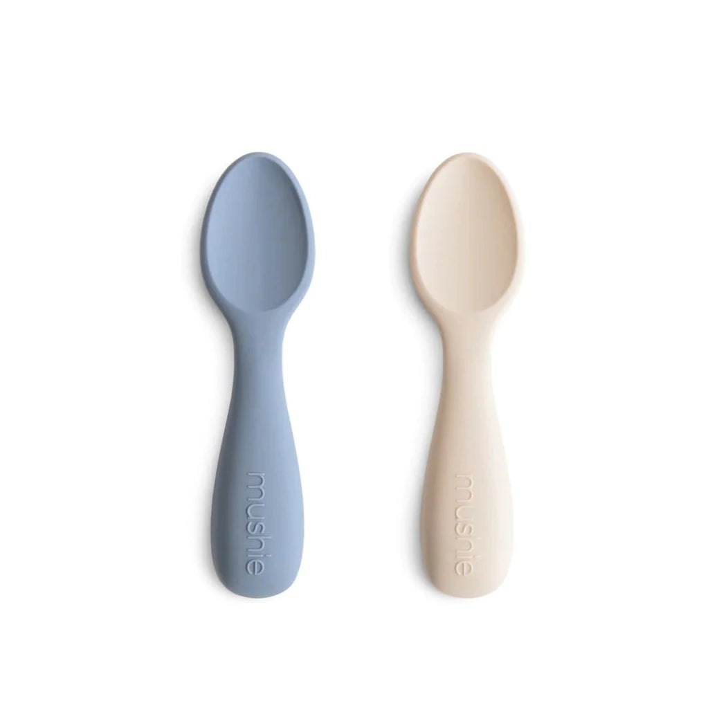 Silicone Toddler Starter Spoons 2-Pack - Tradewinds & Shifting Sand