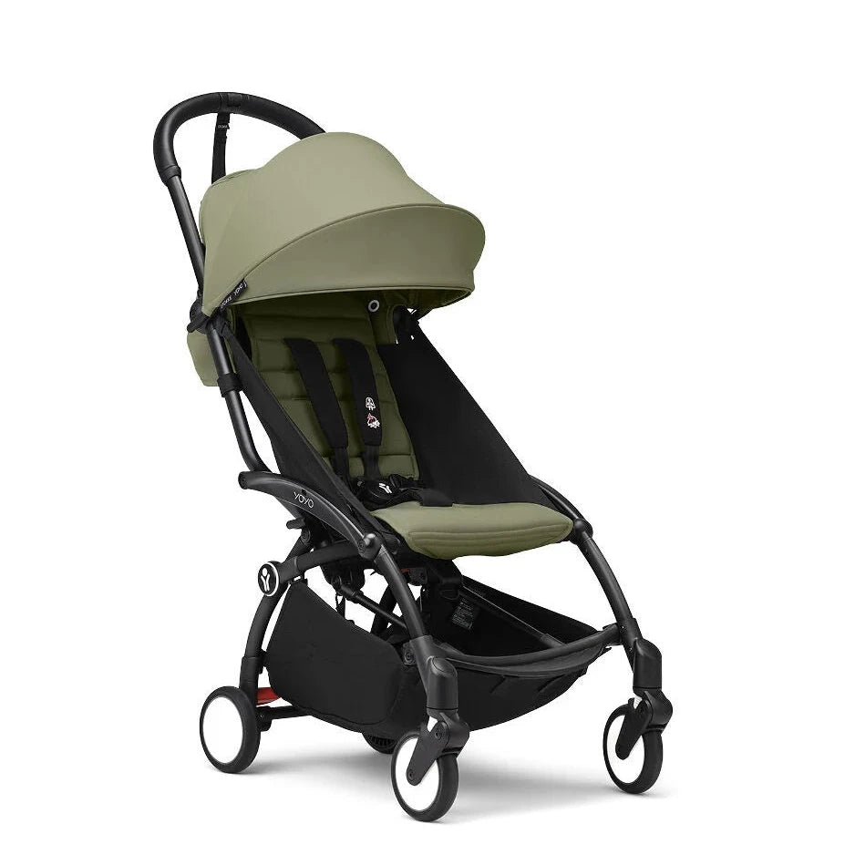Stokke® YOYO³ Stroller From 6 Months - Olive on Black Frame