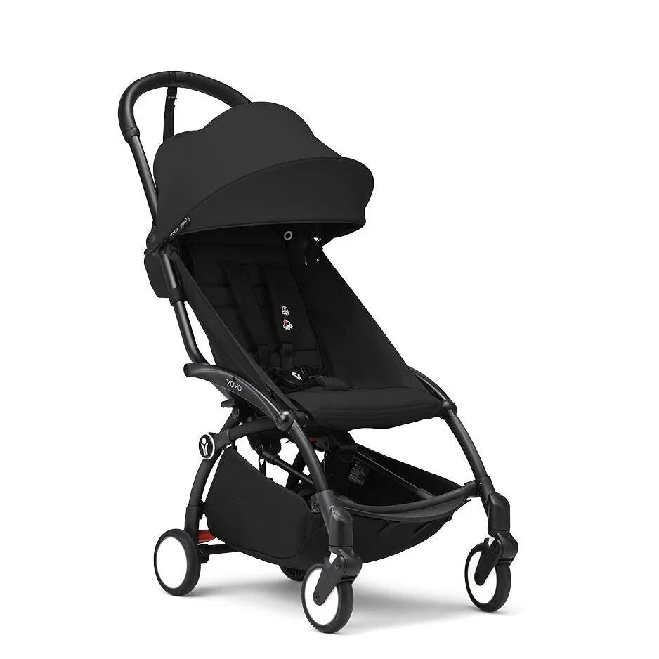 Stokke® YOYO³ Stroller From 6 Months - Black on Black Frame