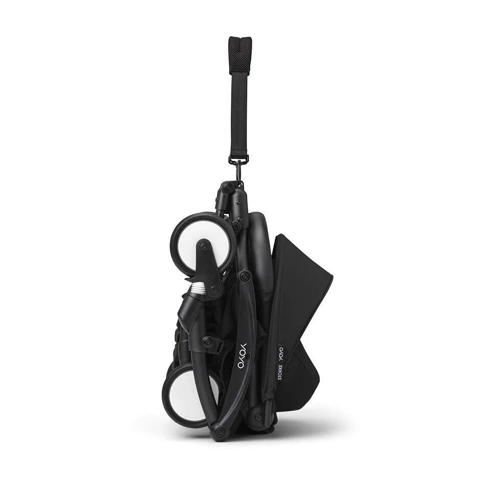Stokke® YOYO³ Stroller From 6 Months - Black on Black Frame