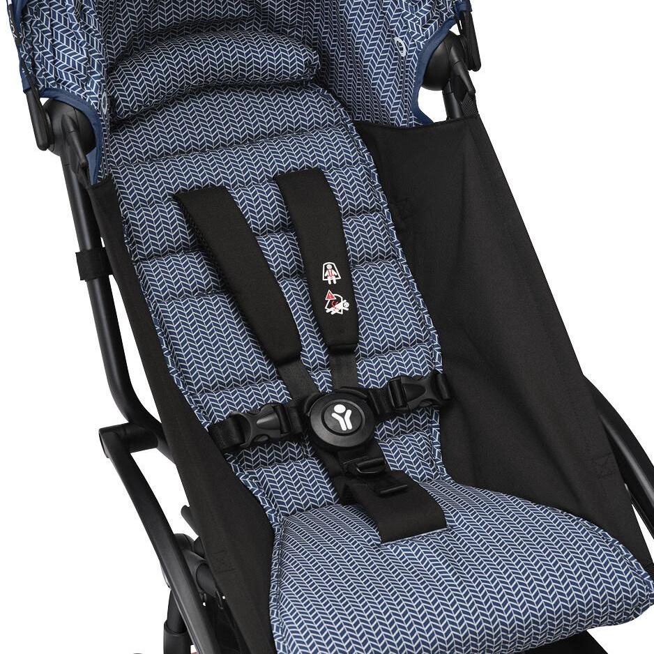 Stokke® YOYO³ Stroller From 6 Months - Air France Blue on Black Frame