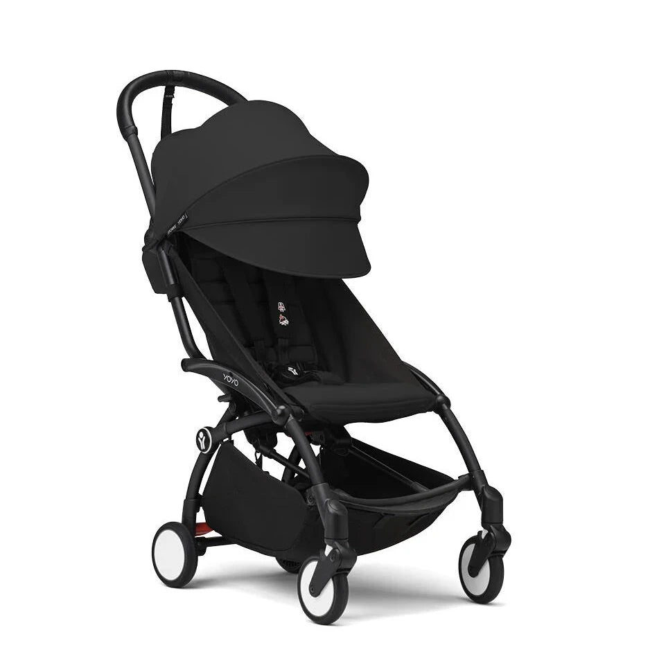 Stokke® YOYO³ Stroller From 6 Months - Black on Black Frame
