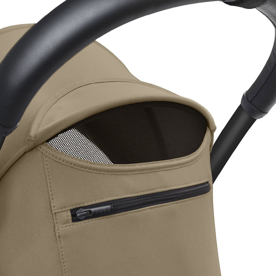 Stokke® YOYO³ Stroller From 6 Months - Toffee on Black Frame