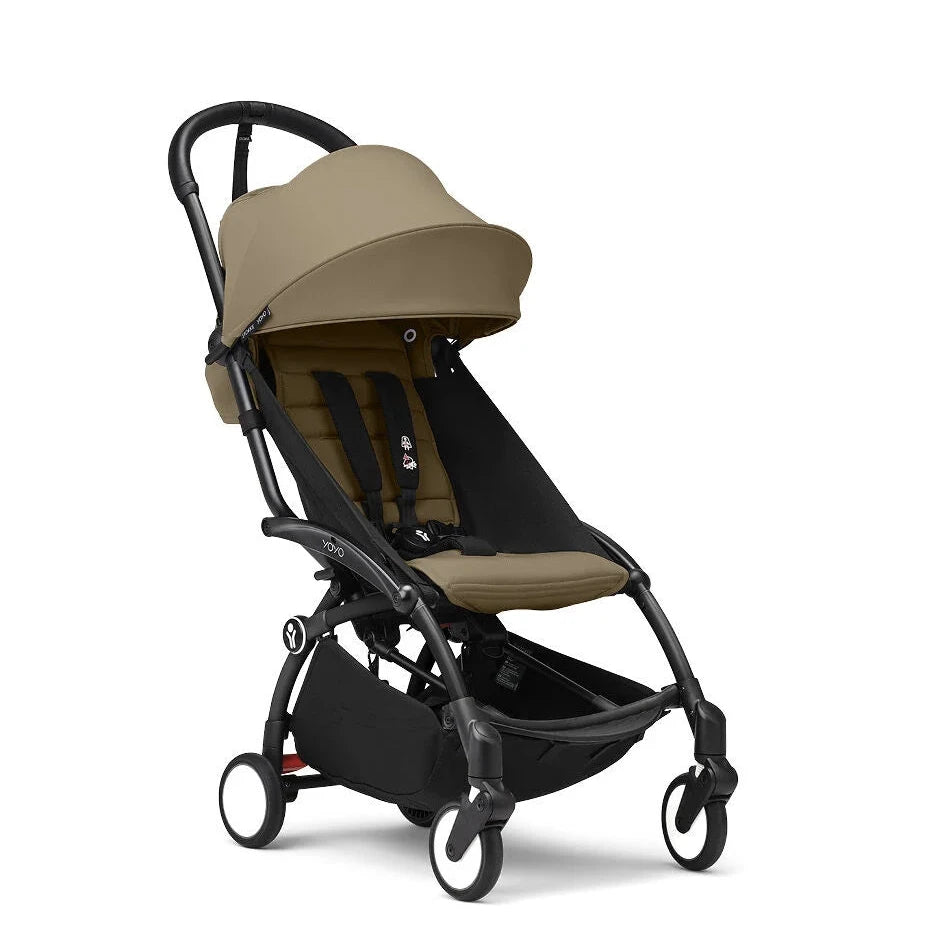 Stokke® YOYO³ Stroller From 6 Months - Toffee on Black Frame