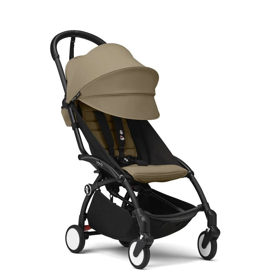 Stokke® YOYO³ Stroller From 6 Months - Toffee on Black Frame