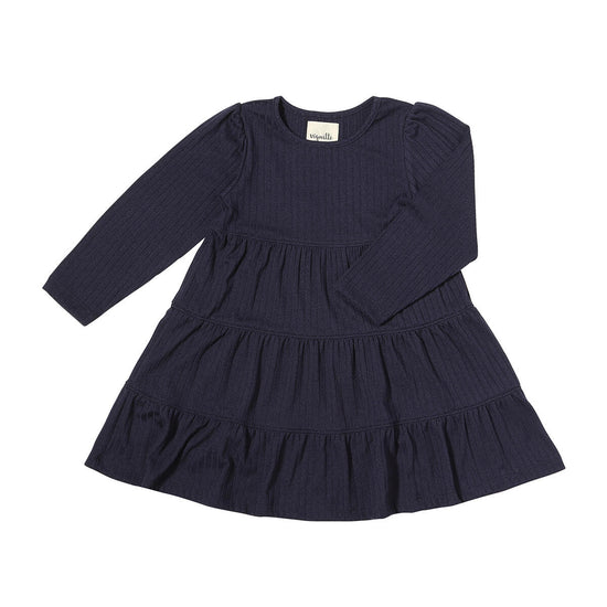 Iona Long Sleeve Dress - Navy