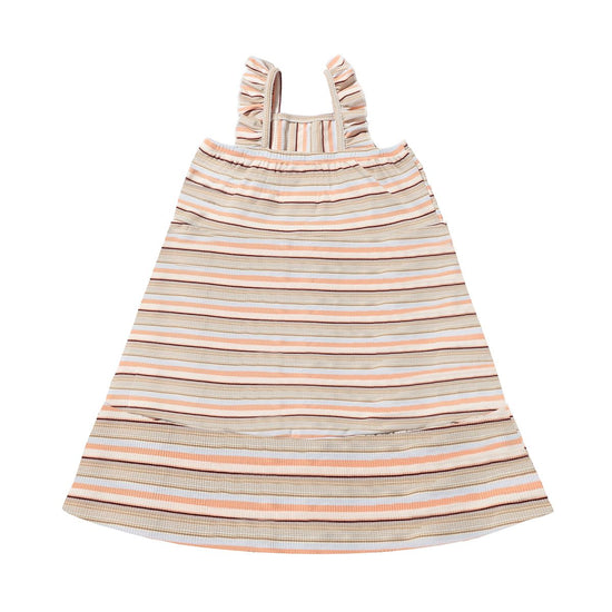 Ameera Dress - Natural Retro Stripe