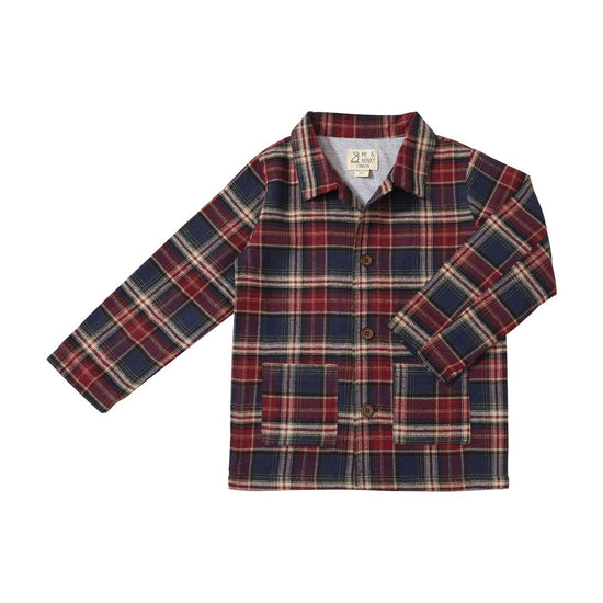 Wellford Shacket - Burgundy Multi Plaid