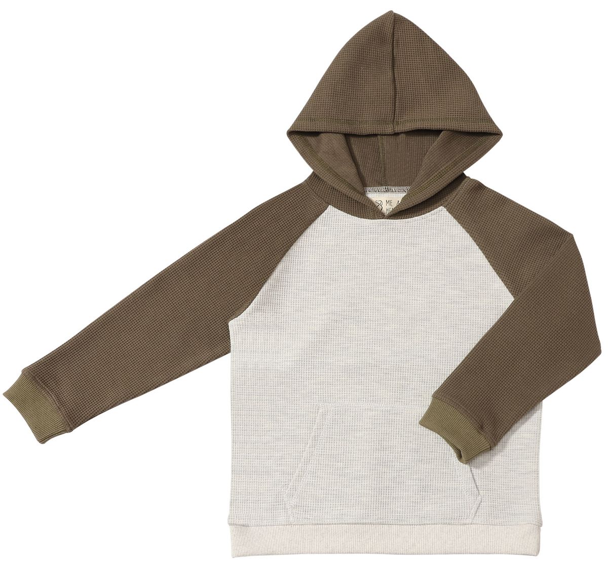 James Hooded Top - Oatmeal & Olive