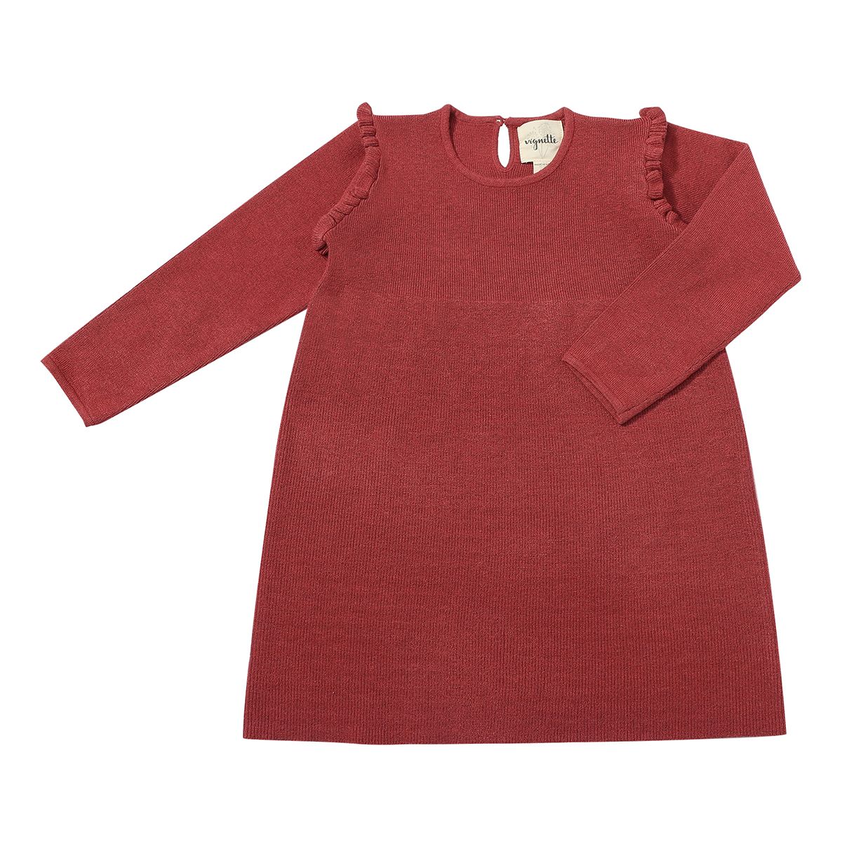 Mia Dress - Red Berry Knit