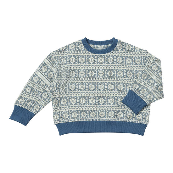Myla Sweatshirt - Blue Snowflake