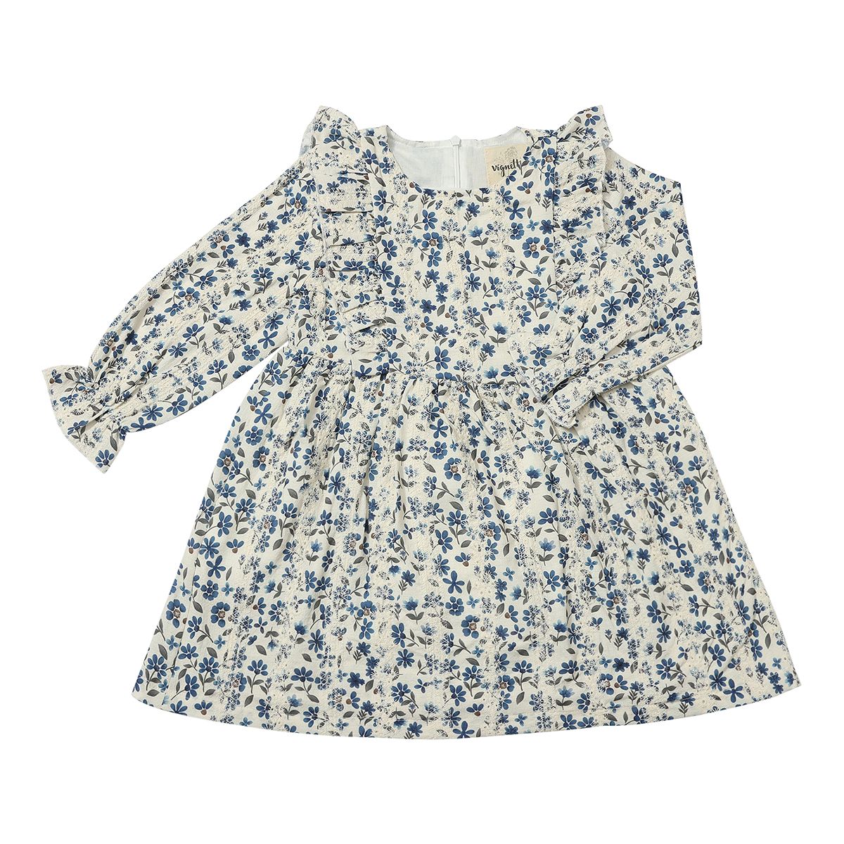 Sloane Dress - Blue Floral Eyelet