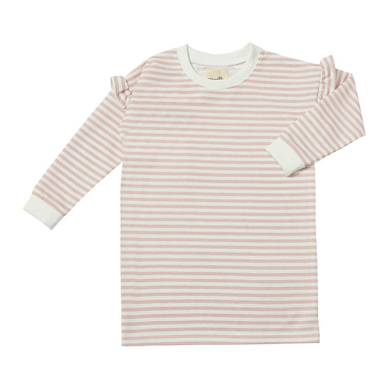 Cora Dress - Pink Glimmer Stripe
