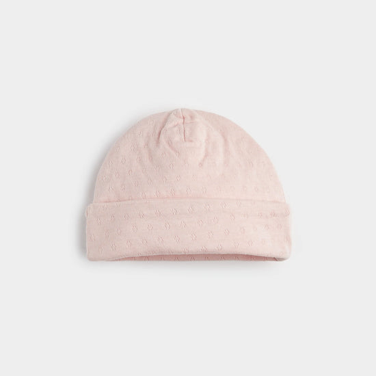 Peony Blush Pointelle Knit Hat