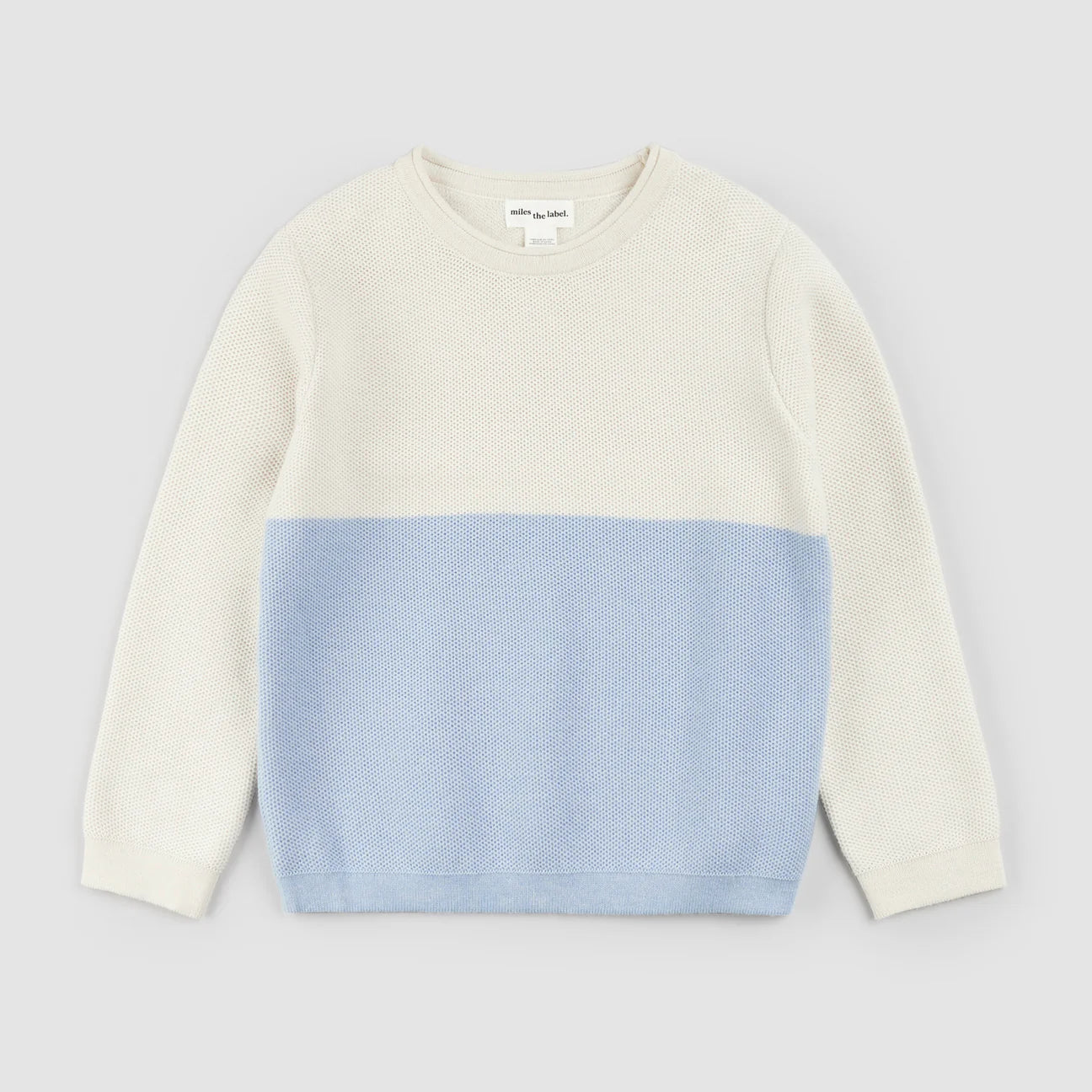 Birch & Sky Color-Block Honeycomb Knit Sweater