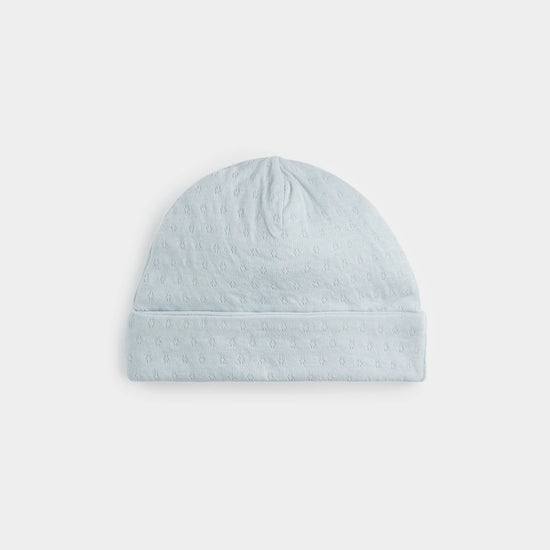 Sky Blue Pointelle Knit Hat