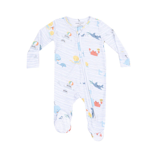Sea Stripes 2-Way Zipper Footie