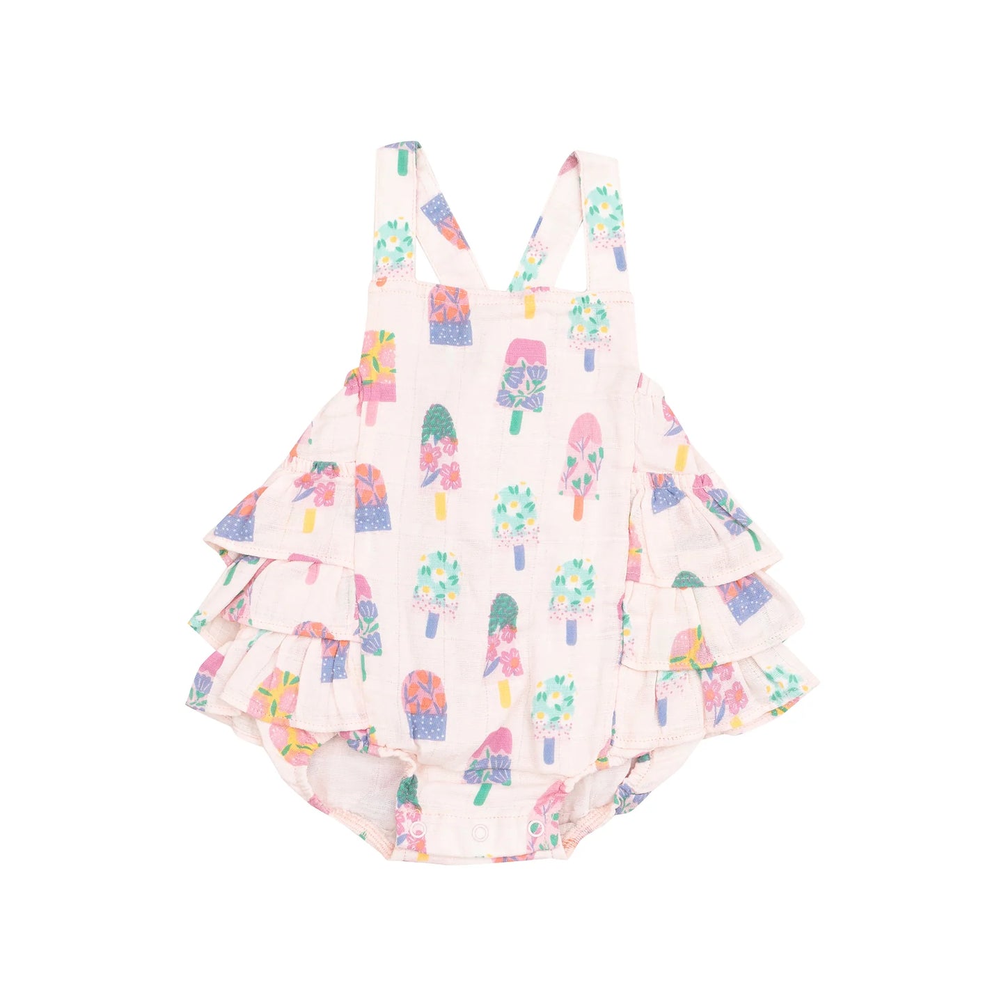 Floral Popsicles Ruffle Sunsuit