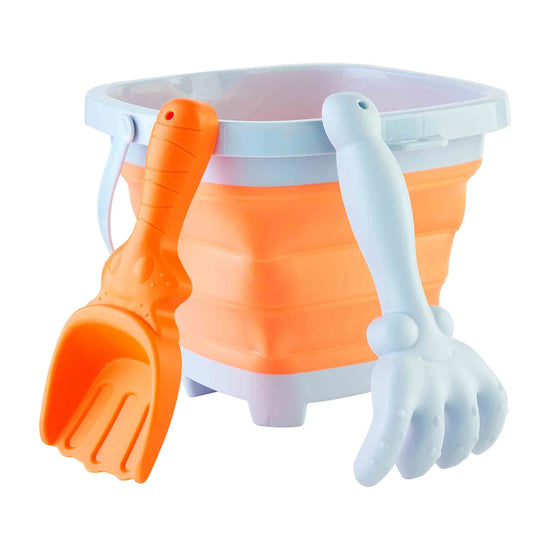 Collapsible Sand Bucket Set - Orange