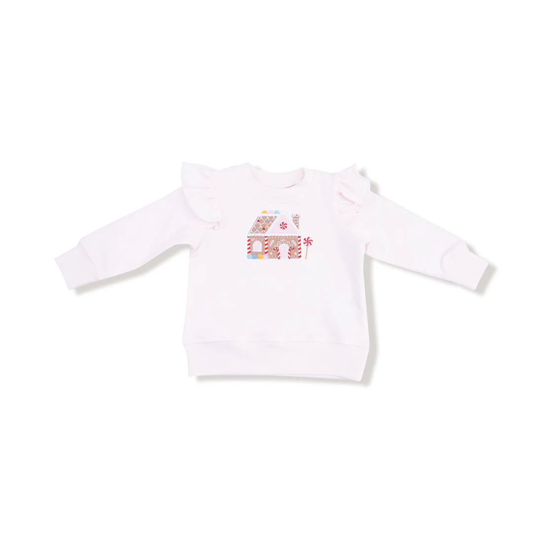 Gingerbread  Ruffle Sweatshirt - Pink