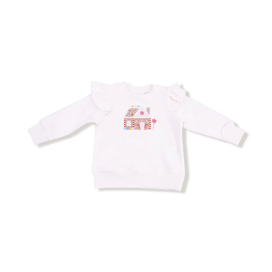 Gingerbread  Ruffle Sweatshirt - Pink