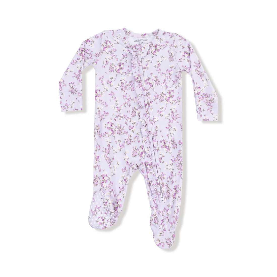Sweet Dream Florals  2 Way Ruffle Zipper Footie