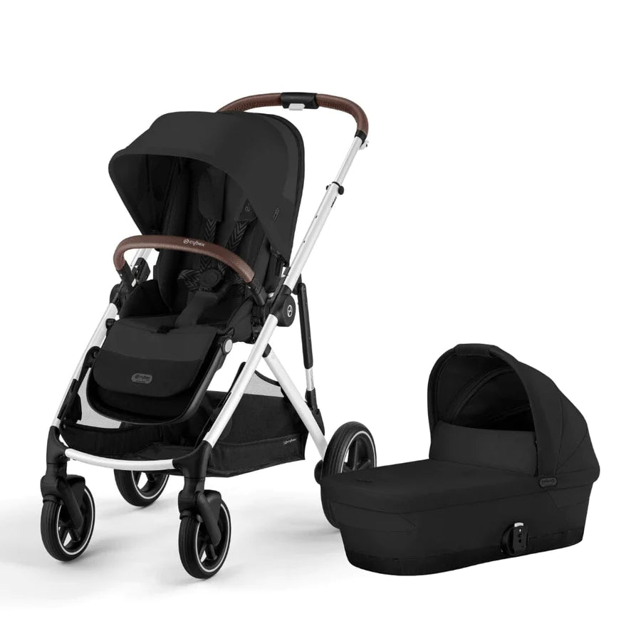 Gazelle S 2 Stroller + Cot Bundle - Moon Black