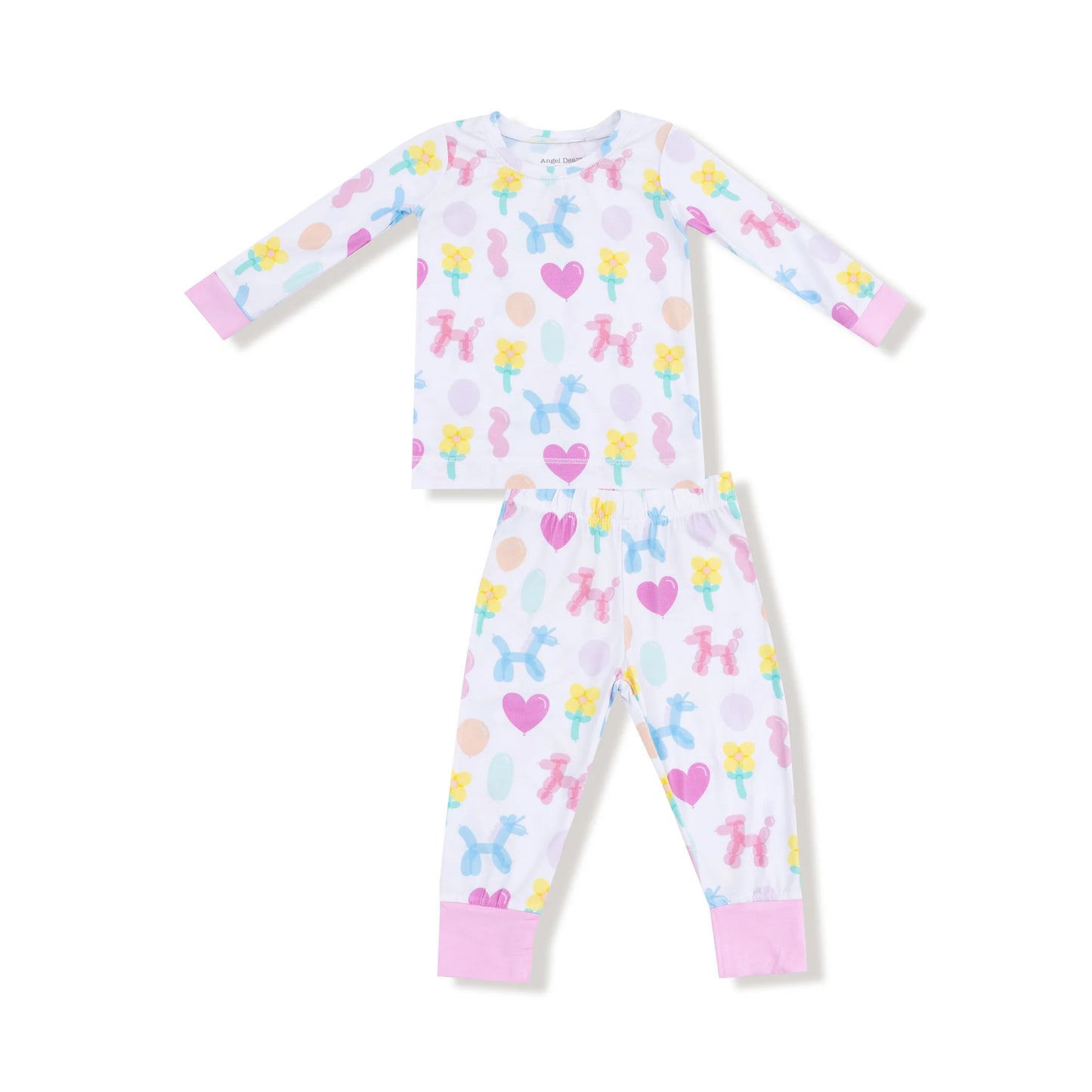 Balloon Animals - Pink Long Sleeve Loungewear Set