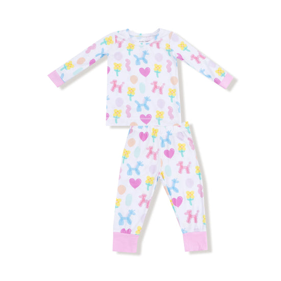 Balloon Animals - Pink Long Sleeve Loungewear Set