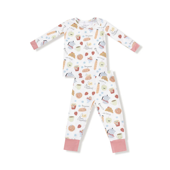 Bonjour Breakfast Long Sleeve Loungewear Set