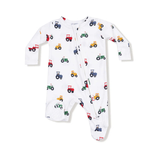 Mini Tractors 2-Way Zipper Footies