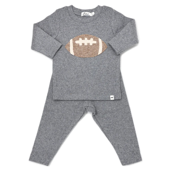 Ribbed Football Two Piece Set - Coal