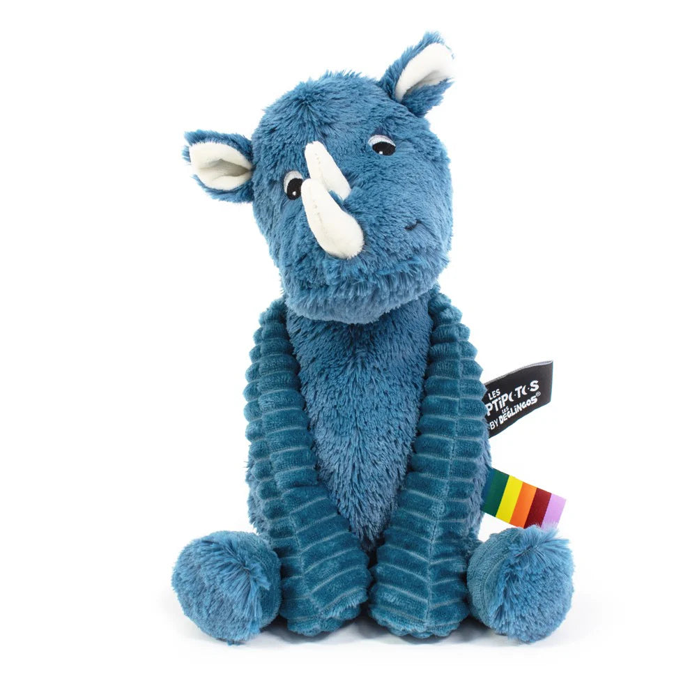 Rhinoceros Plush Toy - Blue