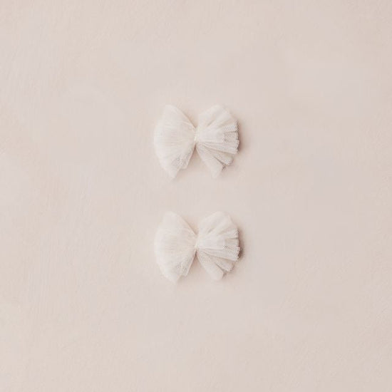 Flutter Tulle Clips - Ivory