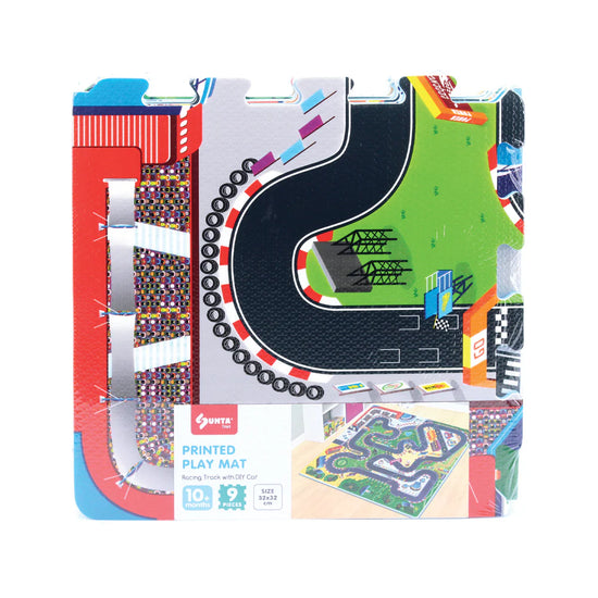 Racetrack Play Mat with DIY Car