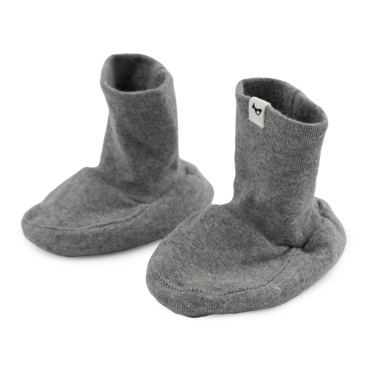 Cotton Baby Rib Snowdrift Booties - Coal