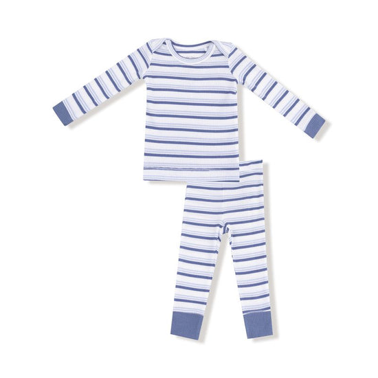 Blue Vintage Stripe Long Sleeve Loungewear Set
